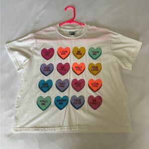 Queen of sparkles heart tee